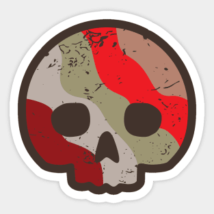 Skull Dot Camo Sticker